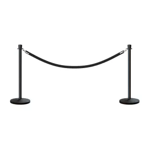 Post and Rope Stanchion Kit, Crown Top Posts, 6 Ft. Velvet Foam Core Rope - Montour Line