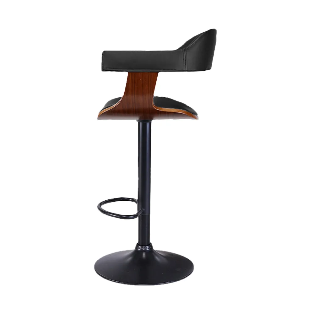 PU Leather Bar Stool w/ Armrest & Gas Lift - Artiss