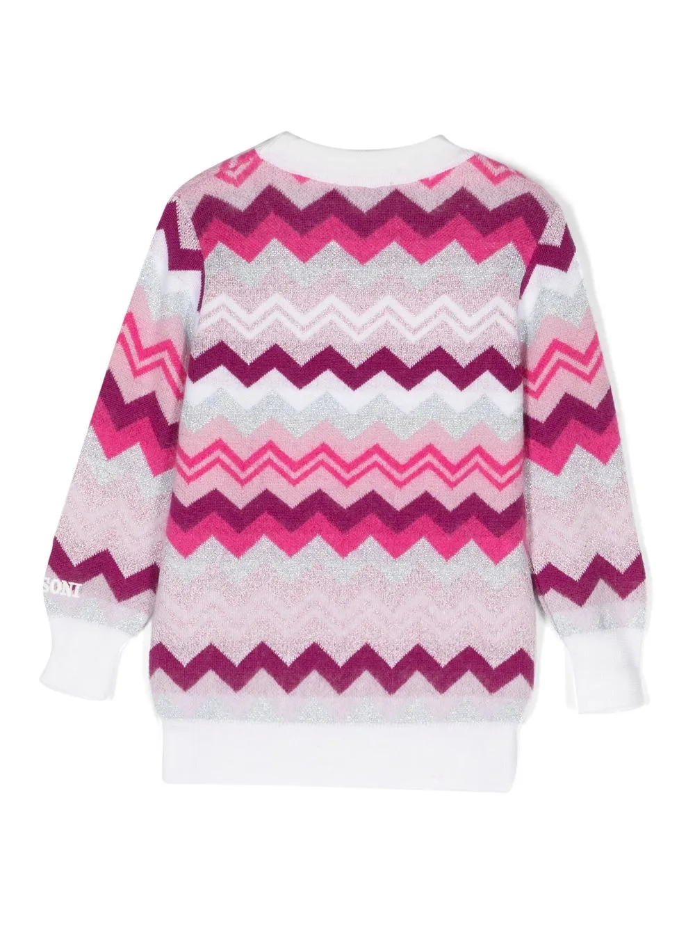 Purple Chevron Printed Knit Sweater