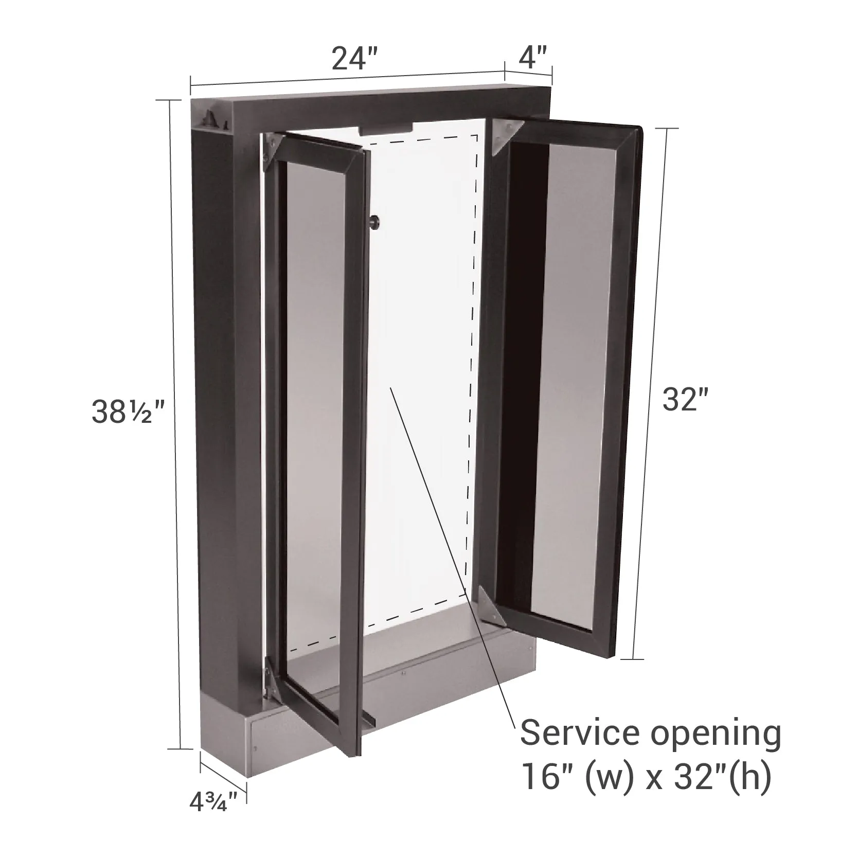 Quikserv Manual Bi-Fold Transaction Window | CSE-QS-CM-1