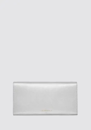 Recycled Leather Women's Wallet | Faraway Silver