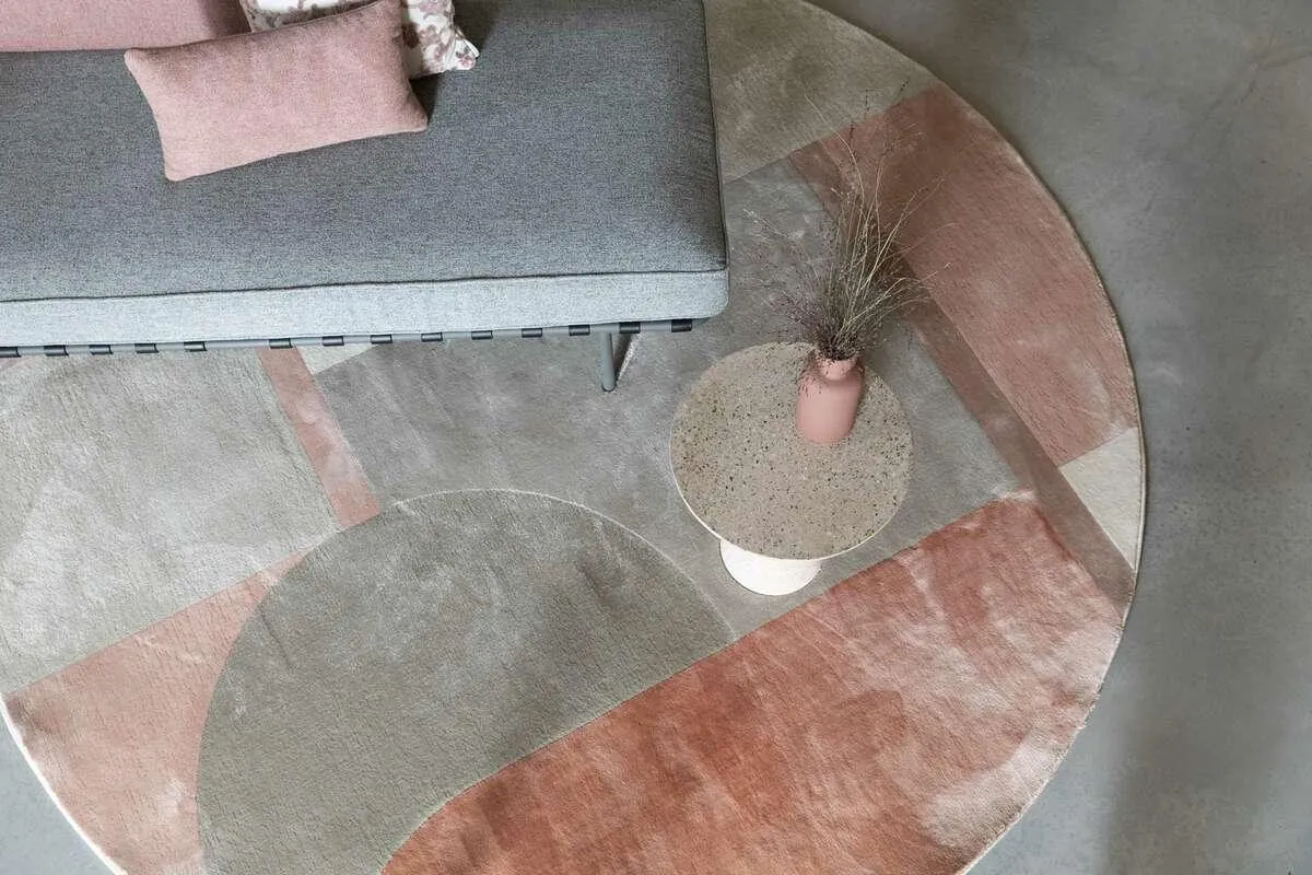 Round rug HILTON pink