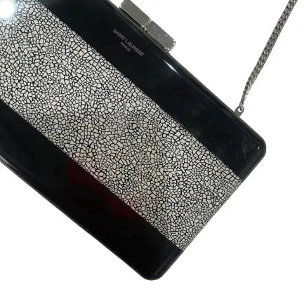 Saint Laurent Mosaic Print Box Clutch (NWT)