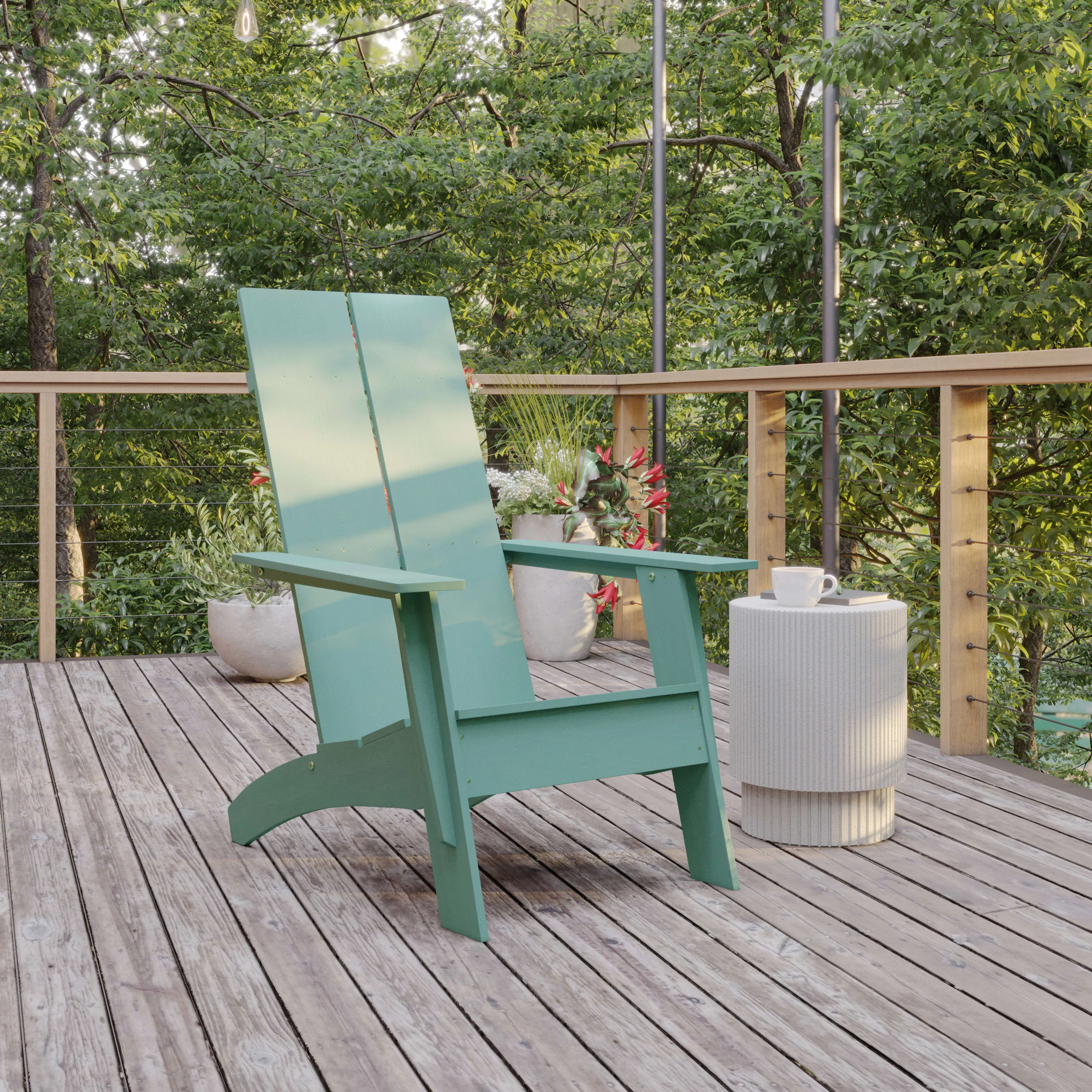 Sawyer Modern All-Weather Poly Resin Wood Adirondack Chair