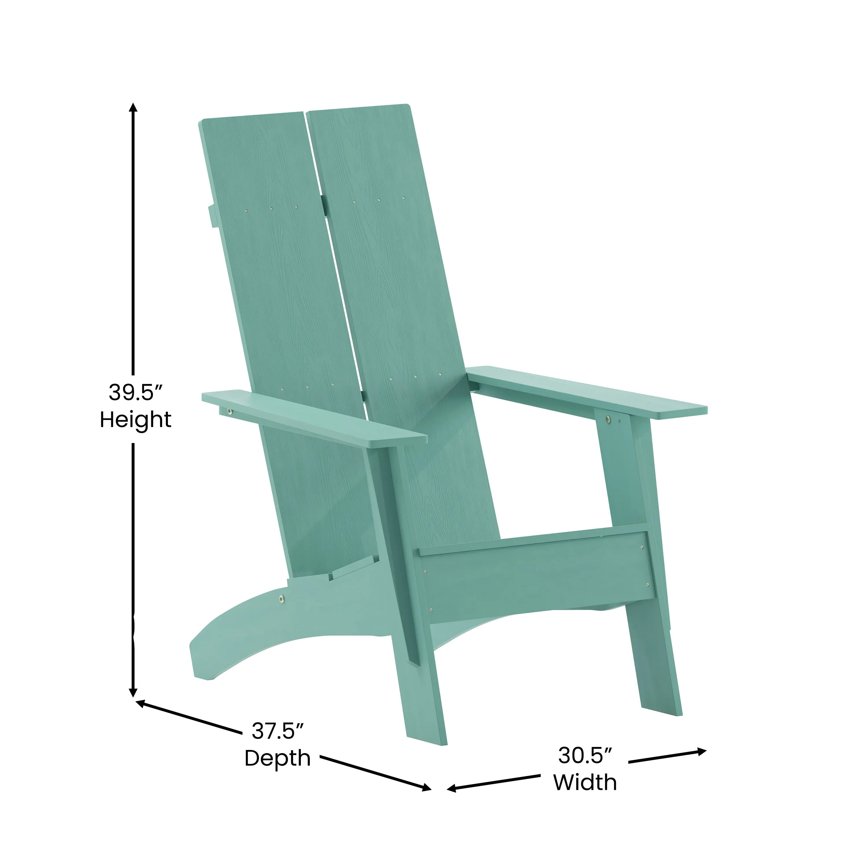 Sawyer Modern All-Weather Poly Resin Wood Adirondack Chair