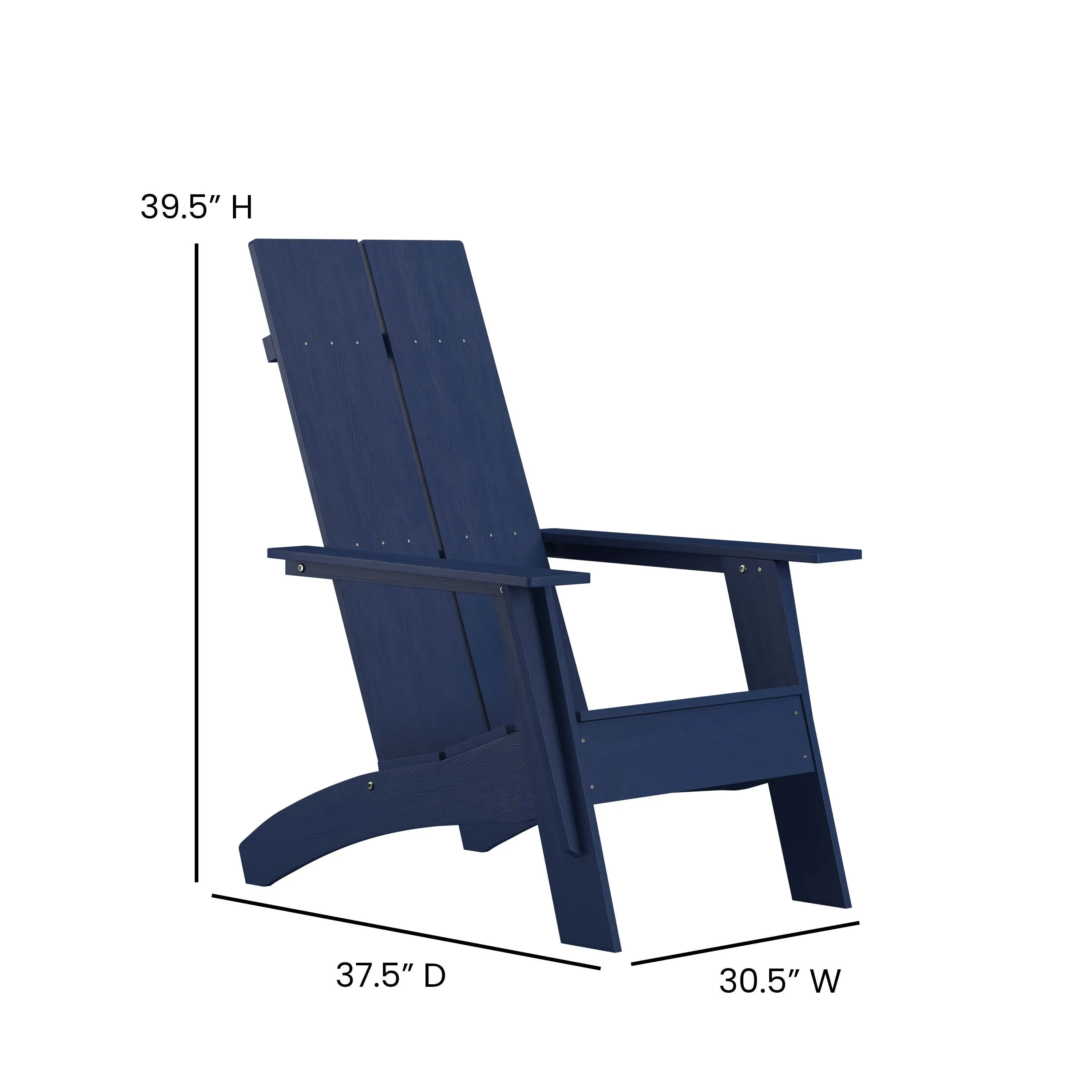 Sawyer Modern All-Weather Poly Resin Wood Adirondack Chair