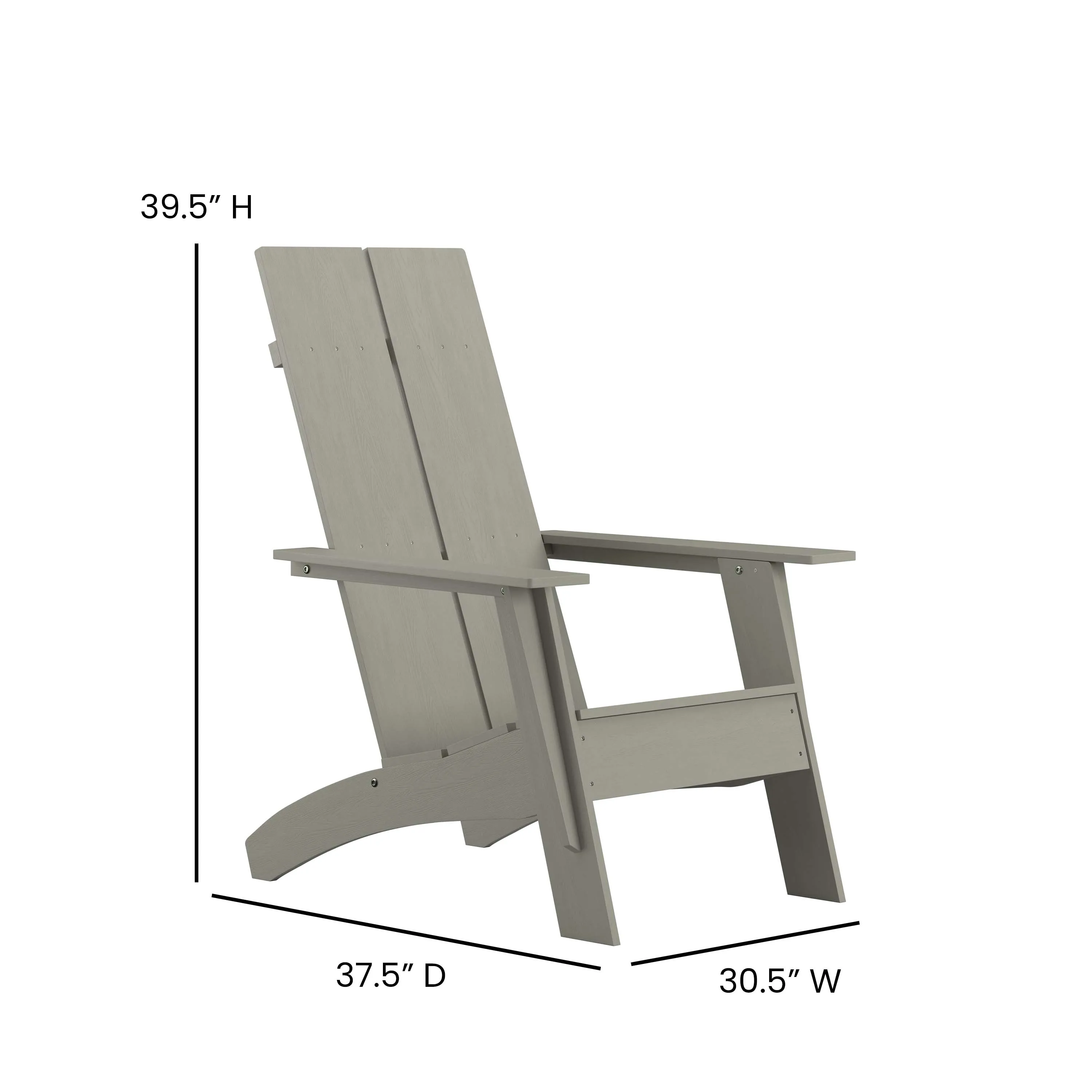 Sawyer Modern All-Weather Poly Resin Wood Adirondack Chair