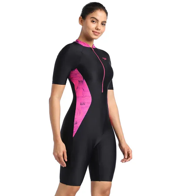 Womens Endurance Essential Printed Panel Kneesuit Swimwear by Speedo