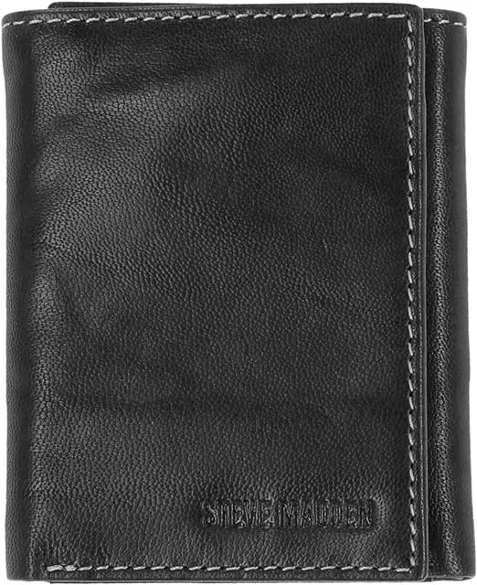 Steve Madden Men's RFID Trifold Wallet with Id Window